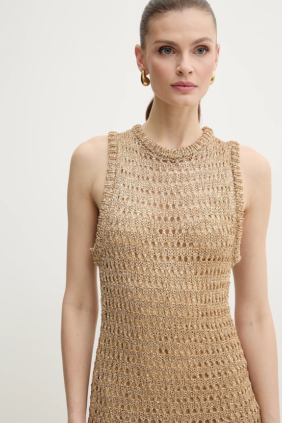 Φόρεμα Simona Corsellini χρυσαφί P25CEABO10