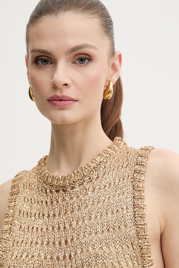 Φόρεμα Simona Corsellini P25CEABO10 χρυσαφί