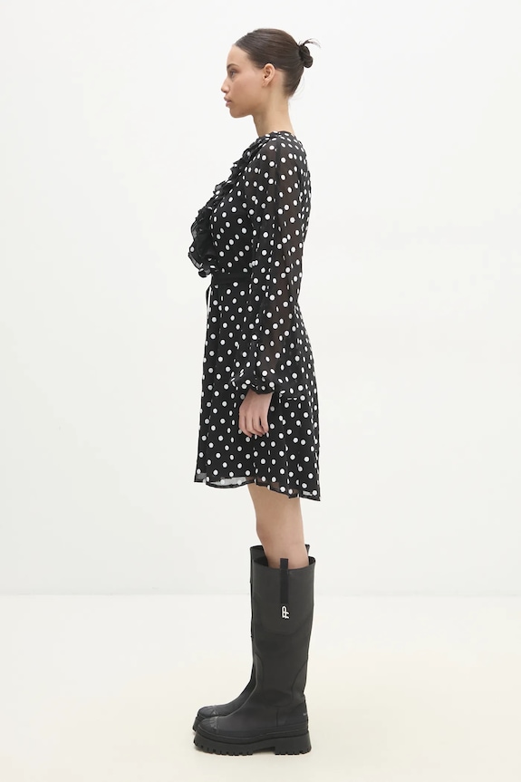 Φόρεμα Rotate Chiffon Ruffle Mini 113258000 μαύρο SS25