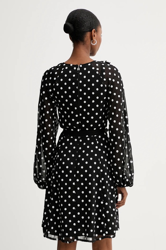 Îmbrăcăminte Rotate rochie Chiffon Ruffle Mini 113258000 negru
