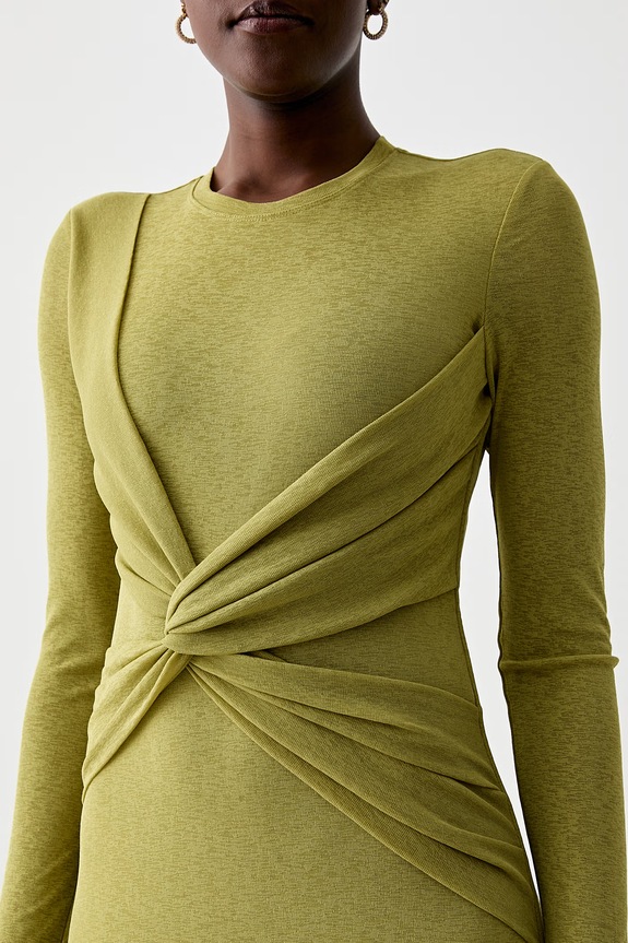 Nanushka rochie ROZAL NW25RSDR16464 verde