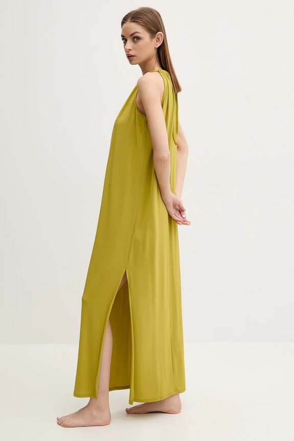 Obleka za na plažo Max Mara Beachwear 2516621029600 zelena SS25