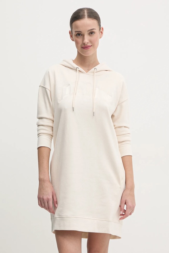 Dkny sukienka długi beżowy DP5D4885