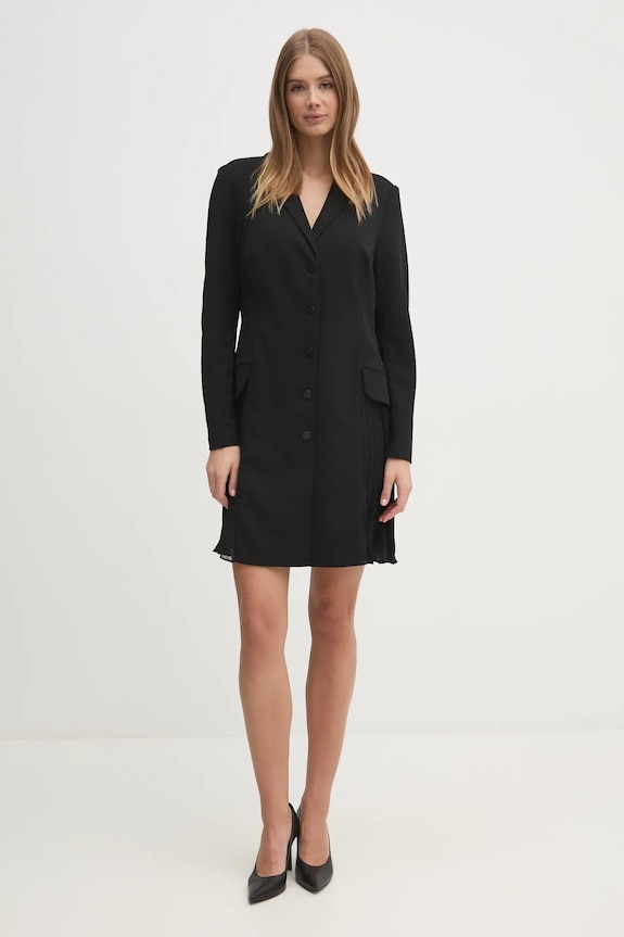 Šaty Dkny s elastanom čierna DD4K1D67