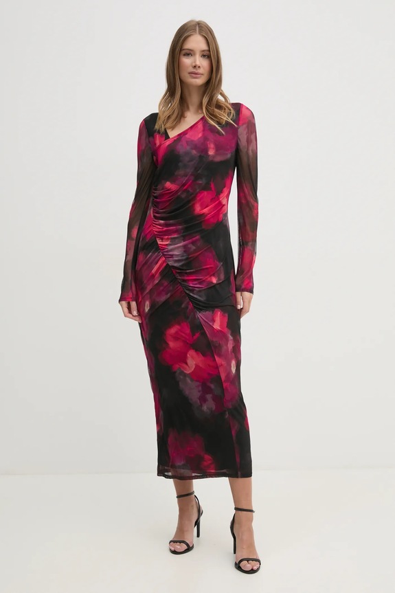 Dkny sukienka wzorzyste różowy DD4KU42A