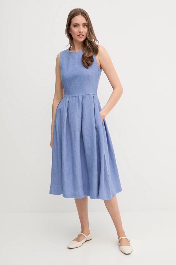 Льняна сукня OUI 92851 блакитний SS25