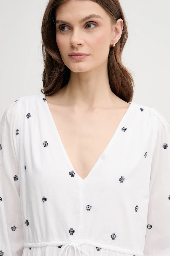 Pepe Jeans pamut ruha DEAL fehér PL953687