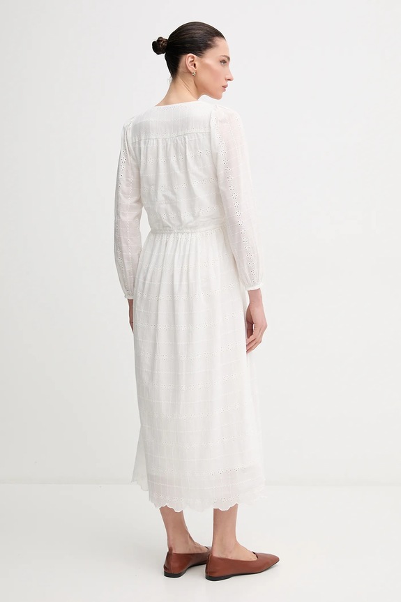 Βαμβακερό φόρεμα Pepe Jeans DEEPTY PL953693 μπεζ SS25