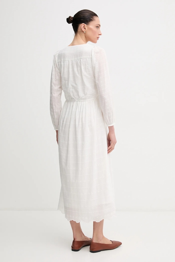 Βαμβακερό φόρεμα Pepe Jeans DEEPTY PL953693 μπεζ SS25