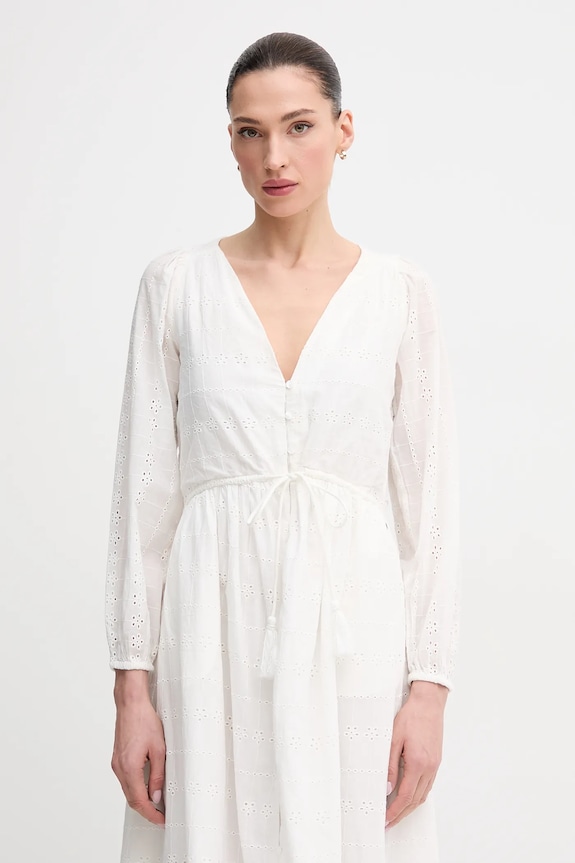 Βαμβακερό φόρεμα Pepe Jeans DEEPTY μπεζ PL953693