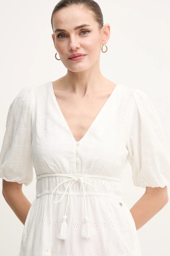 Pepe Jeans pamut ruha DAY bézs PL953694