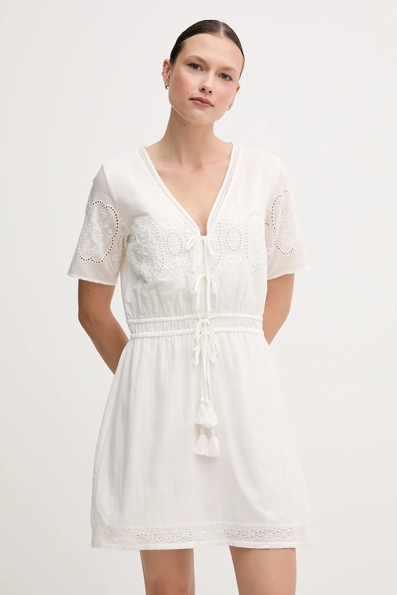 Šaty Pepe Jeans EDEN jemný vzor béžová PL953699