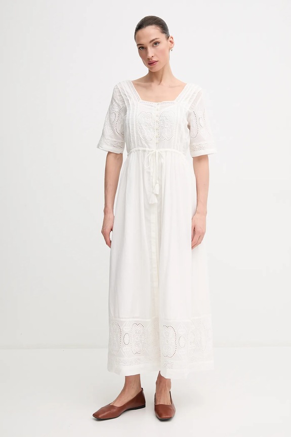 Šaty Pepe Jeans ELEANOR látka béžová PL953700