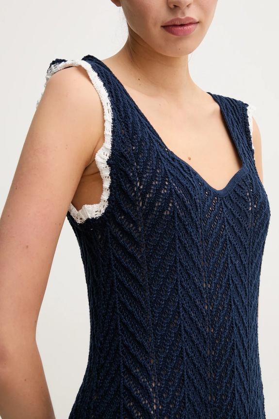 Šaty Pepe Jeans OLLIE DRESS PL953717 tmavomodrá