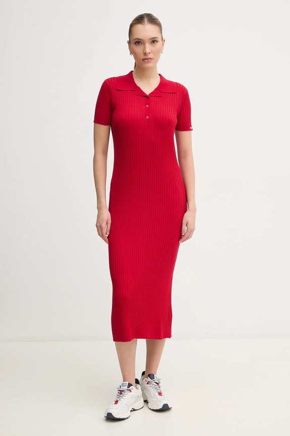 Haljina Pepe Jeans PATRICIA bez uzorka crvena PL953730