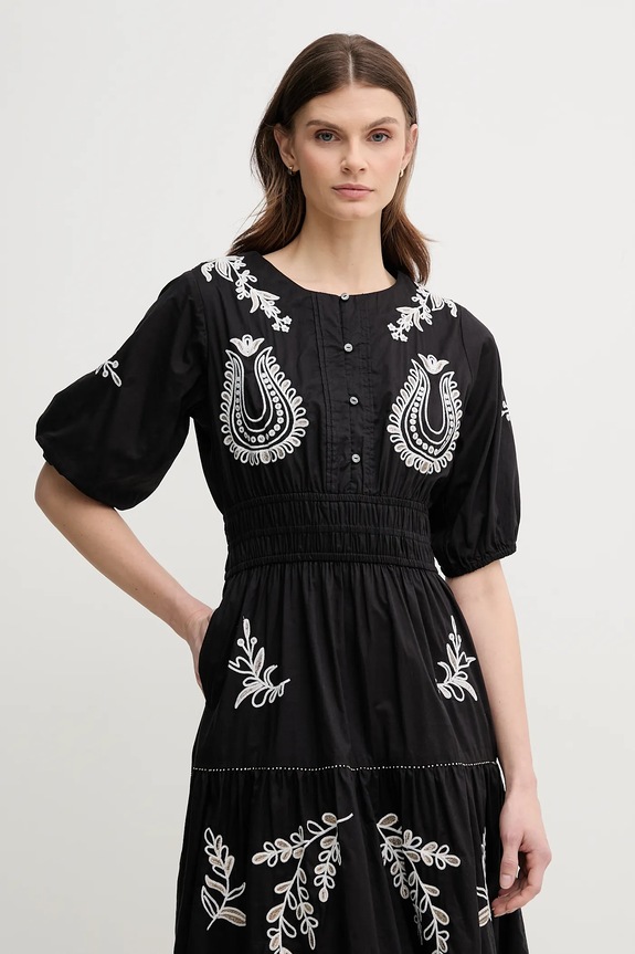 Βαμβακερό φόρεμα Pepe Jeans DESTINY DRESS μαύρο PL953743
