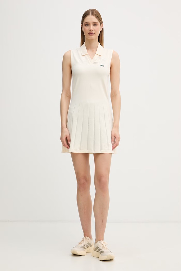Lacoste sukienka EF0615 beżowy SS26