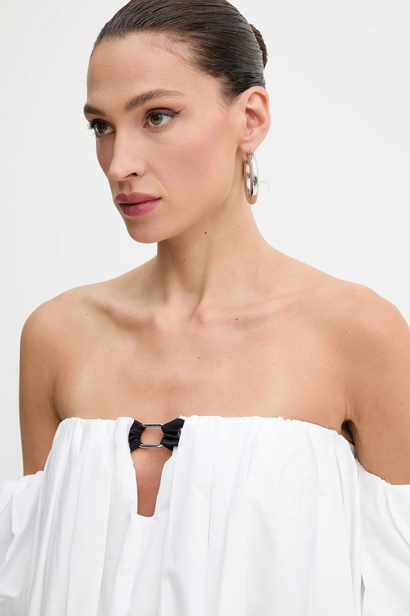 Pinko sukienka bawełniana biały 105211.A2LD