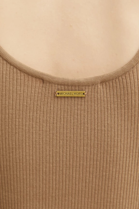 Vunena haljina MICHAEL Michael Kors MR582UH4VR zelena