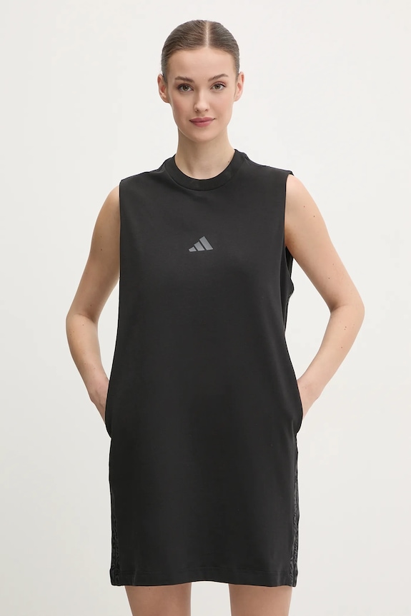 Φόρεμα adidas W AOP Blur casual μαύρο JG6226