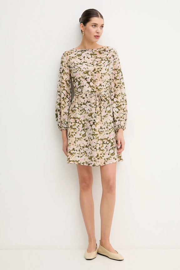 Μεταξωτό φόρεμα Weekend Max Mara 2515221041600 μπεζ SS25