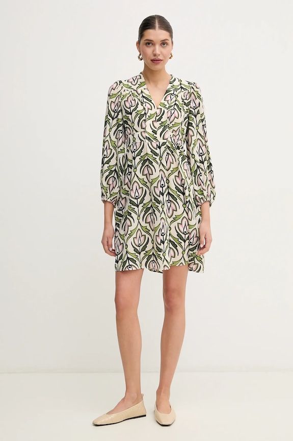 Μεταξωτό φόρεμα Weekend Max Mara 2515221061600 μπεζ SS25