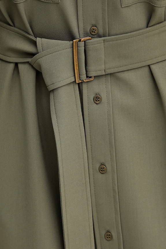 Šaty s prímesou vlny Weekend Max Mara 2515221071600 zelená