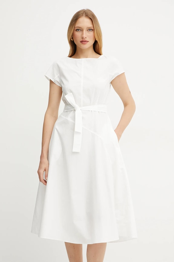 Weekend Max Mara sukienka bawełniana bawełna biały 2515221142600