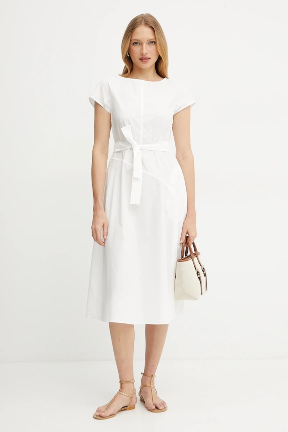 Weekend Max Mara sukienka bawełniana 2515221142600 biały SS25