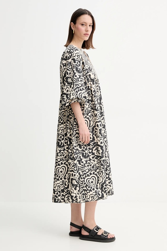 Pamučna haljina Weekend Max Mara bež 2515221192600