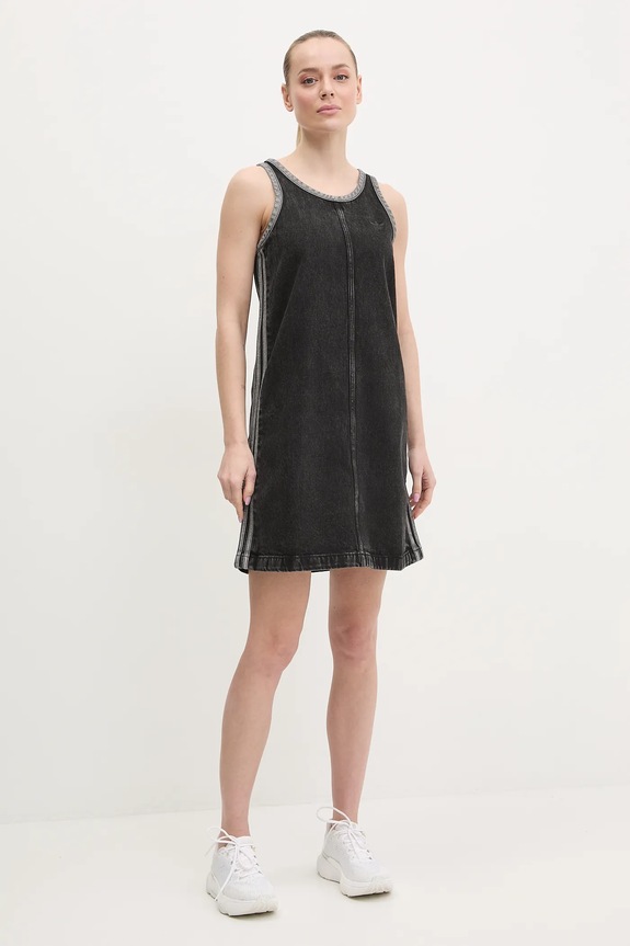 Джинсова сукня adidas Originals DENIM 3S DRESS JD3108 чорний SS25
