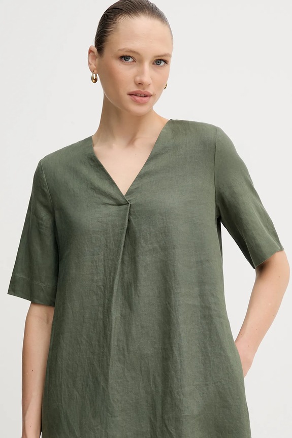 United Colors of Benetton rochie din in verde 4AGHDV0B0