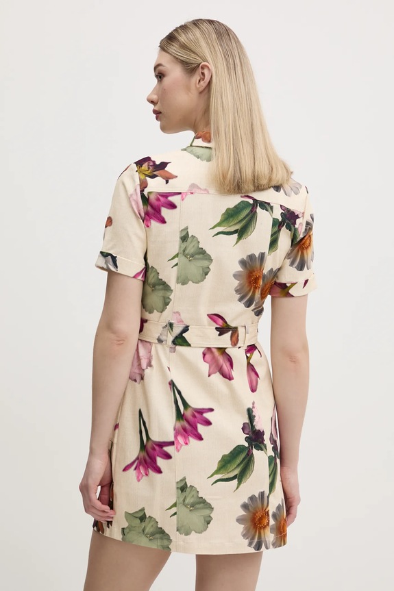 Îmbrăcăminte Desigual rochie MONICAWHITE 25SWVW13 bej
