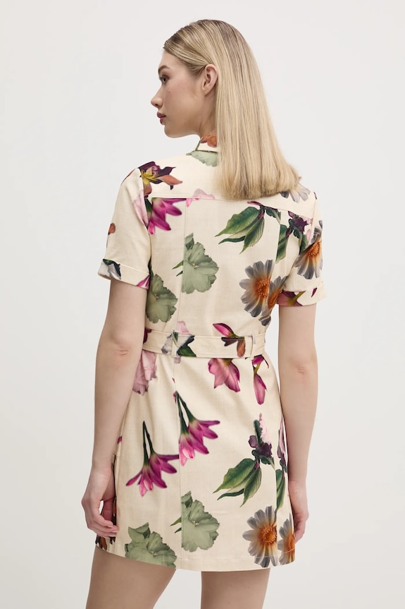 Îmbrăcăminte Desigual rochie MONICAWHITE 25SWVW13 bej