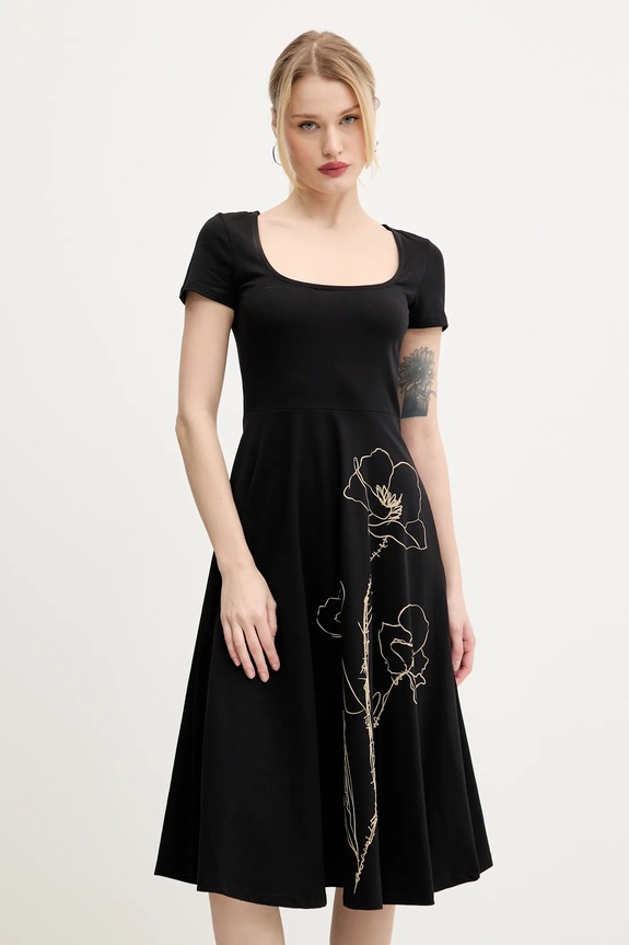Desigual vestito NAPOLES midi nero 25SWVK09