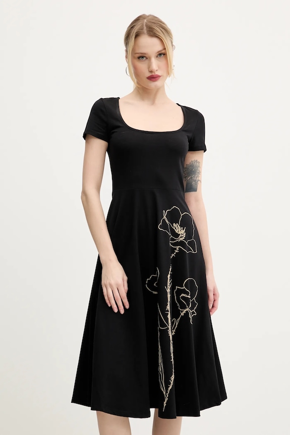 Desigual vestito NAPOLES midi nero 25SWVK09