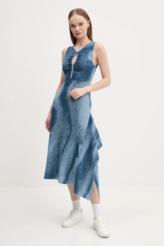 Obleka Desigual TALLIN Pletenina turkizna 25SWVF10