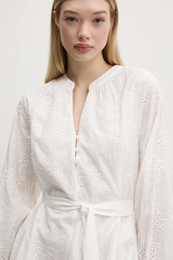 Desigual vestito in cotone TOURS bianco 25SWVW09