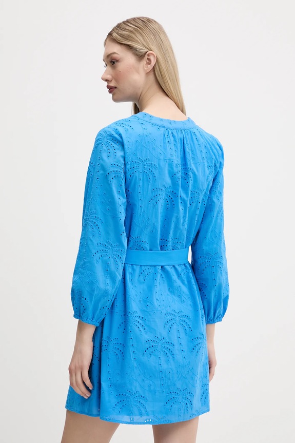 Odjeća Pamučna haljina Desigual TOURS 25SWVW09 plava