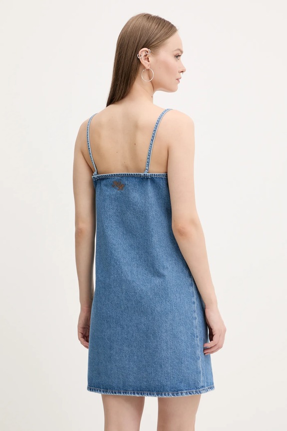 Ruházat Hugo Blue pamut ruha 50540560 kék