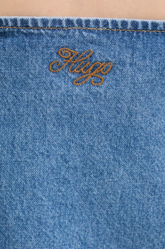 Bombažna obleka Hugo Blue 50540560 modra