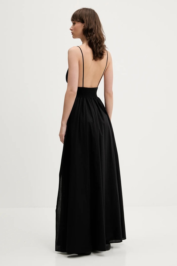 Ρούχα Βαμβακερό φόρεμα HUGO 50536456 μαύρο