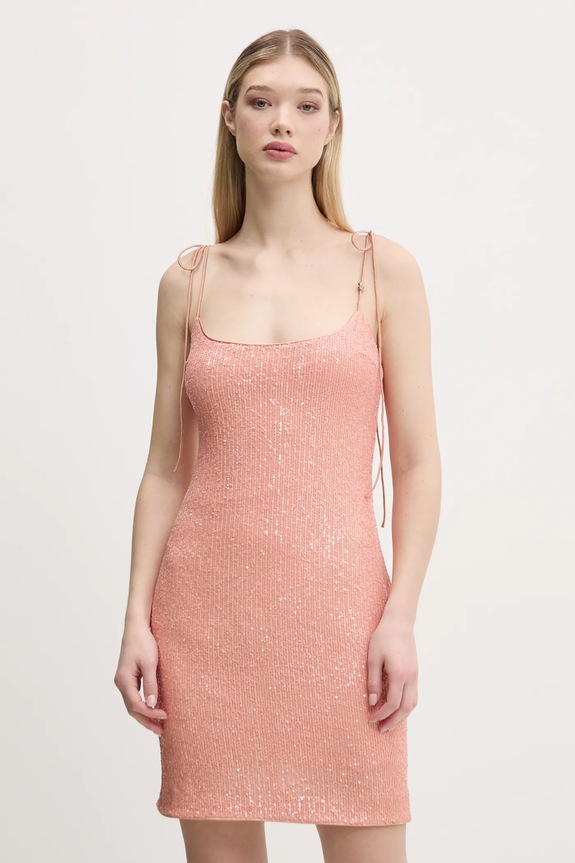 Φόρεμα HUGO στρογγυλό πορτοκαλί 50537027