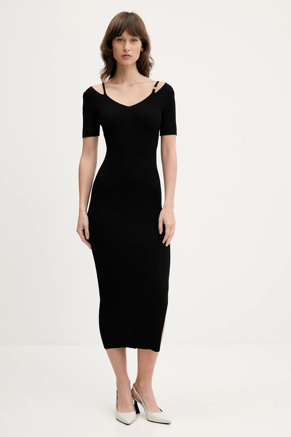 Φόρεμα HUGO 50538239 μαύρο SS25