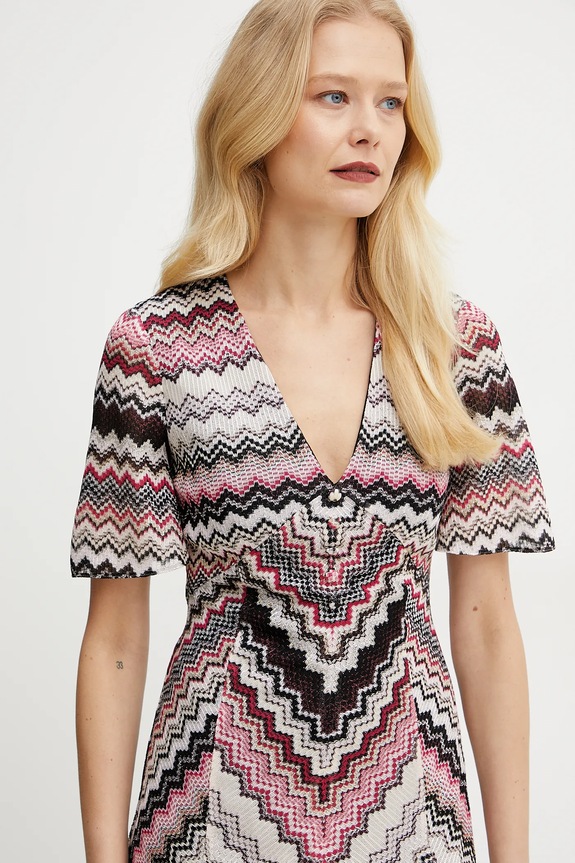 Missoni sukienka DS25SG1J.BR00ZV beżowy SS25