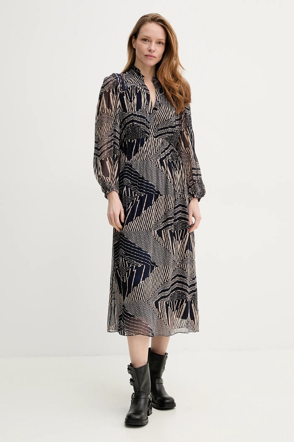BA&SH vestito ANTAL maxi blu navy 1E25ANTA