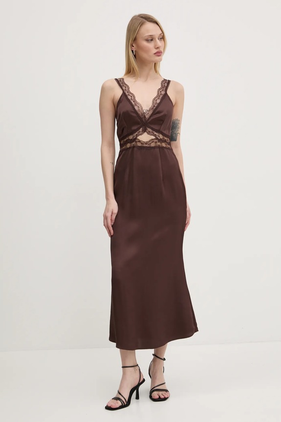 Never Fully Dressed sukienka Mimi brązowy NFDDR1830