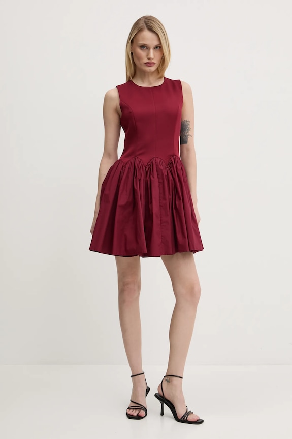 Never Fully Dressed vestito Mini Monika NFDDR1918 granata SS25