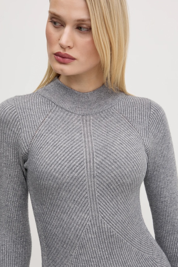 Never Fully Dressed sukienka Suki NFDKN601 szary SS25