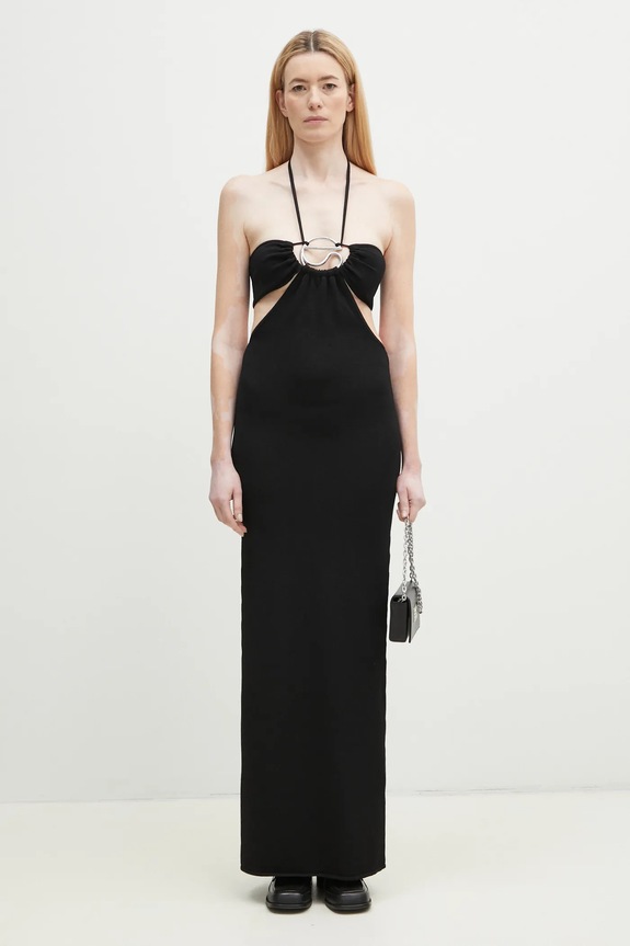 Coperni sukienka Knitted Halter COPML135Y3010 czarny